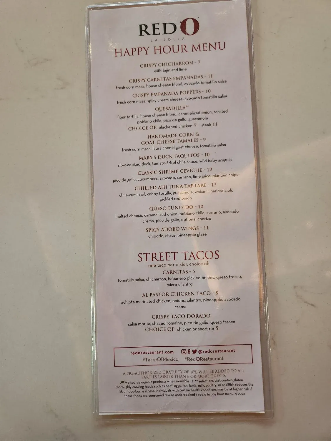 Menu 5