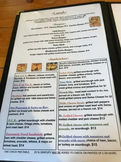 Menu 5