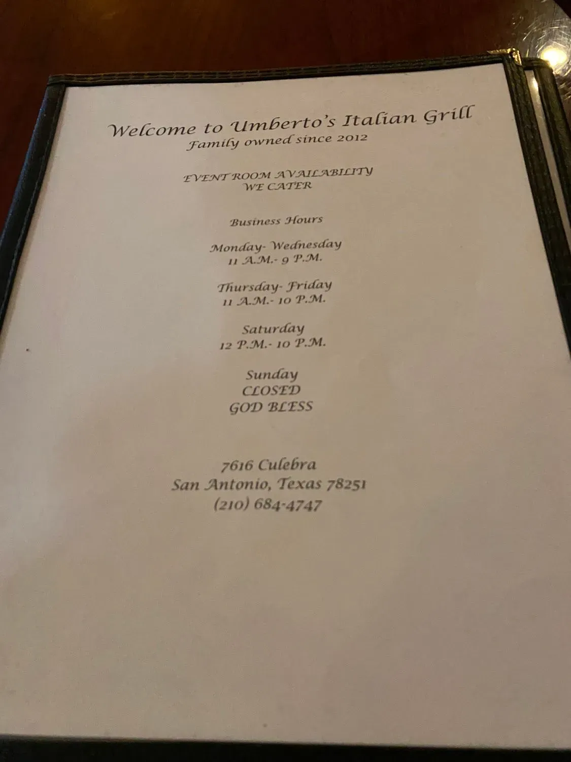 Menu 2