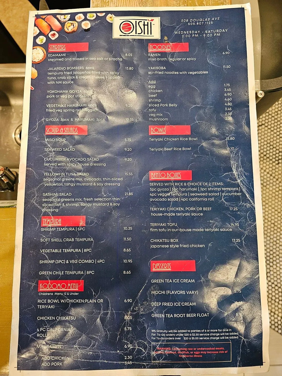 Menu 3