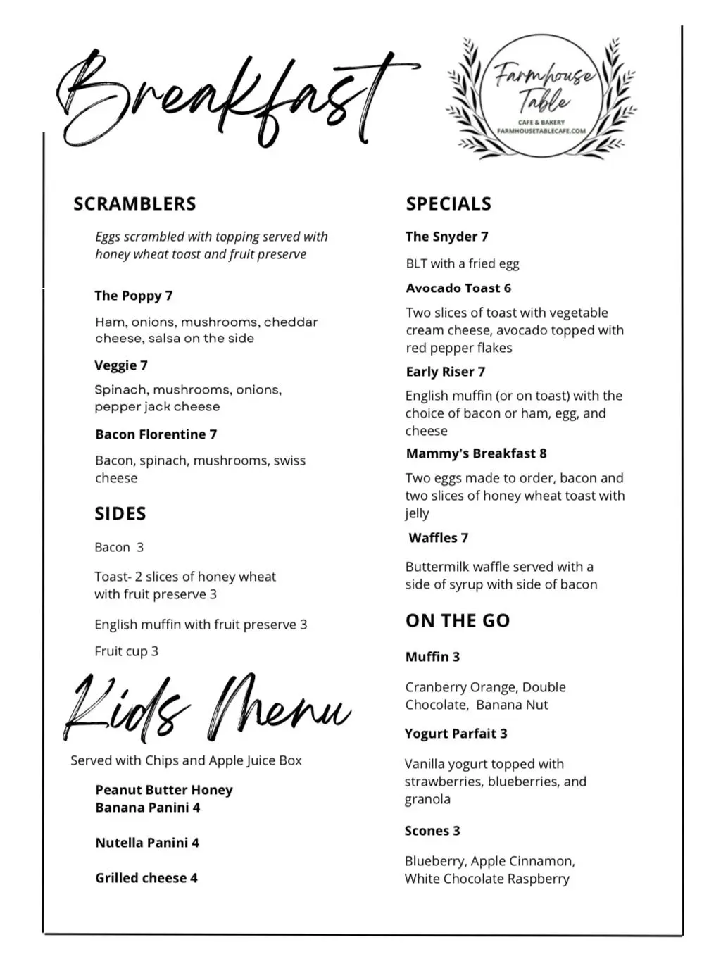 Menu 1