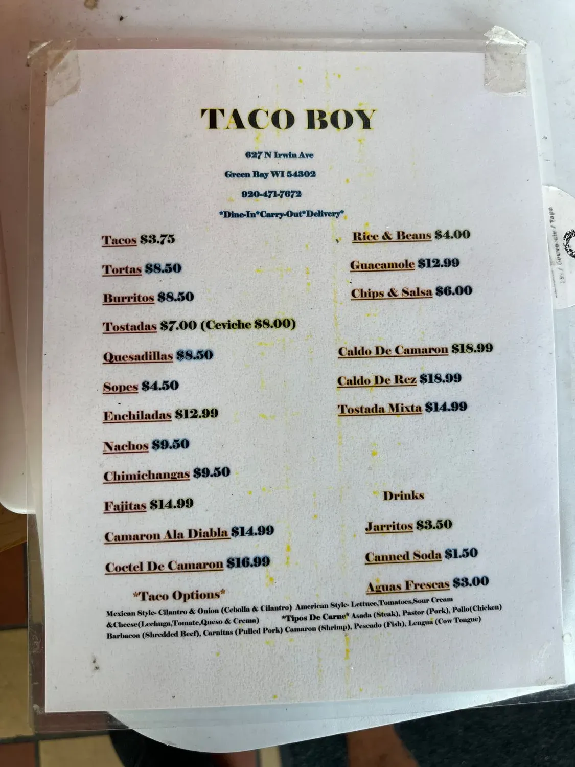 Menu 1