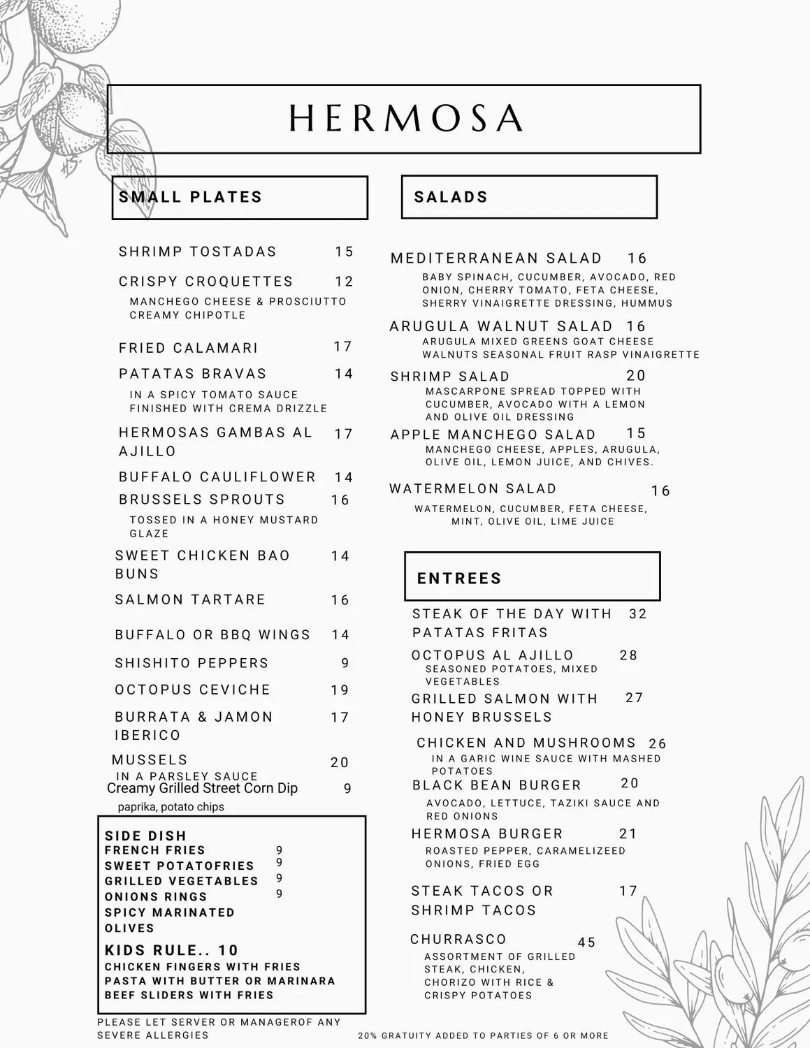 Menu 1