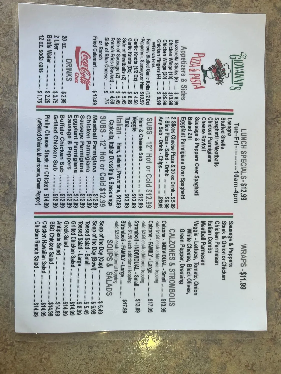 Menu 1