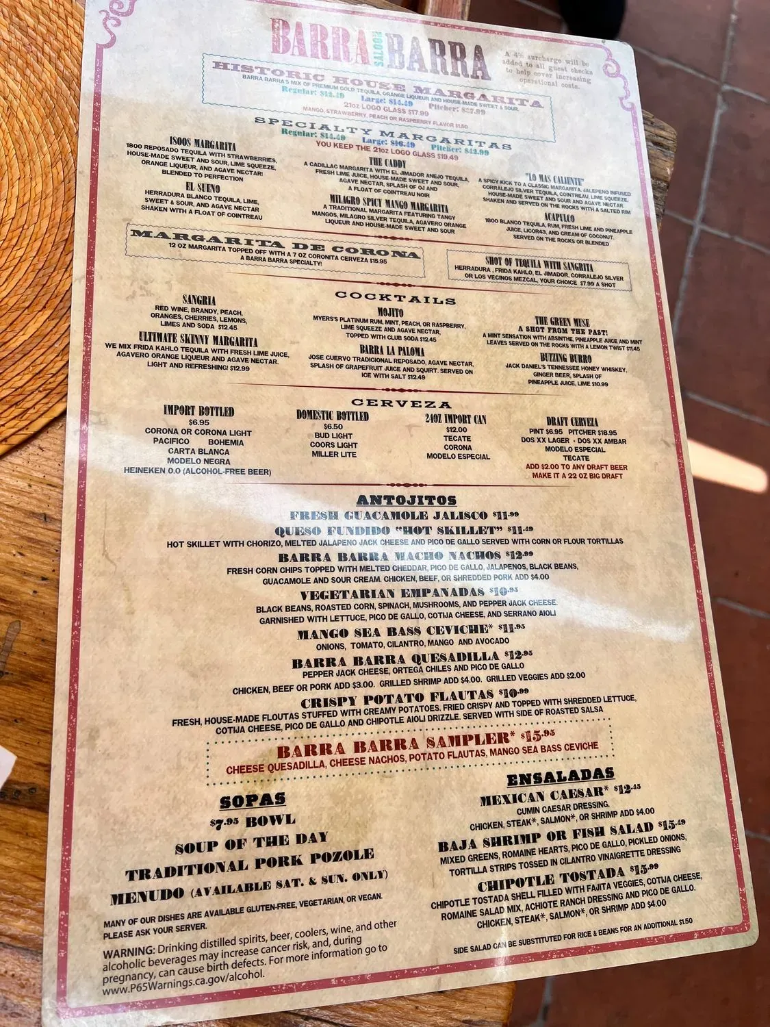 Menu 4