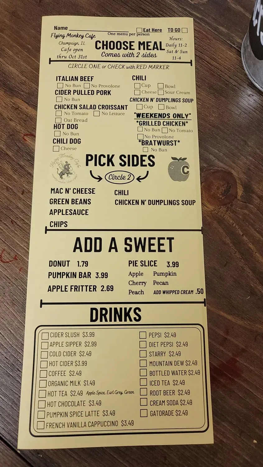 Menu 1