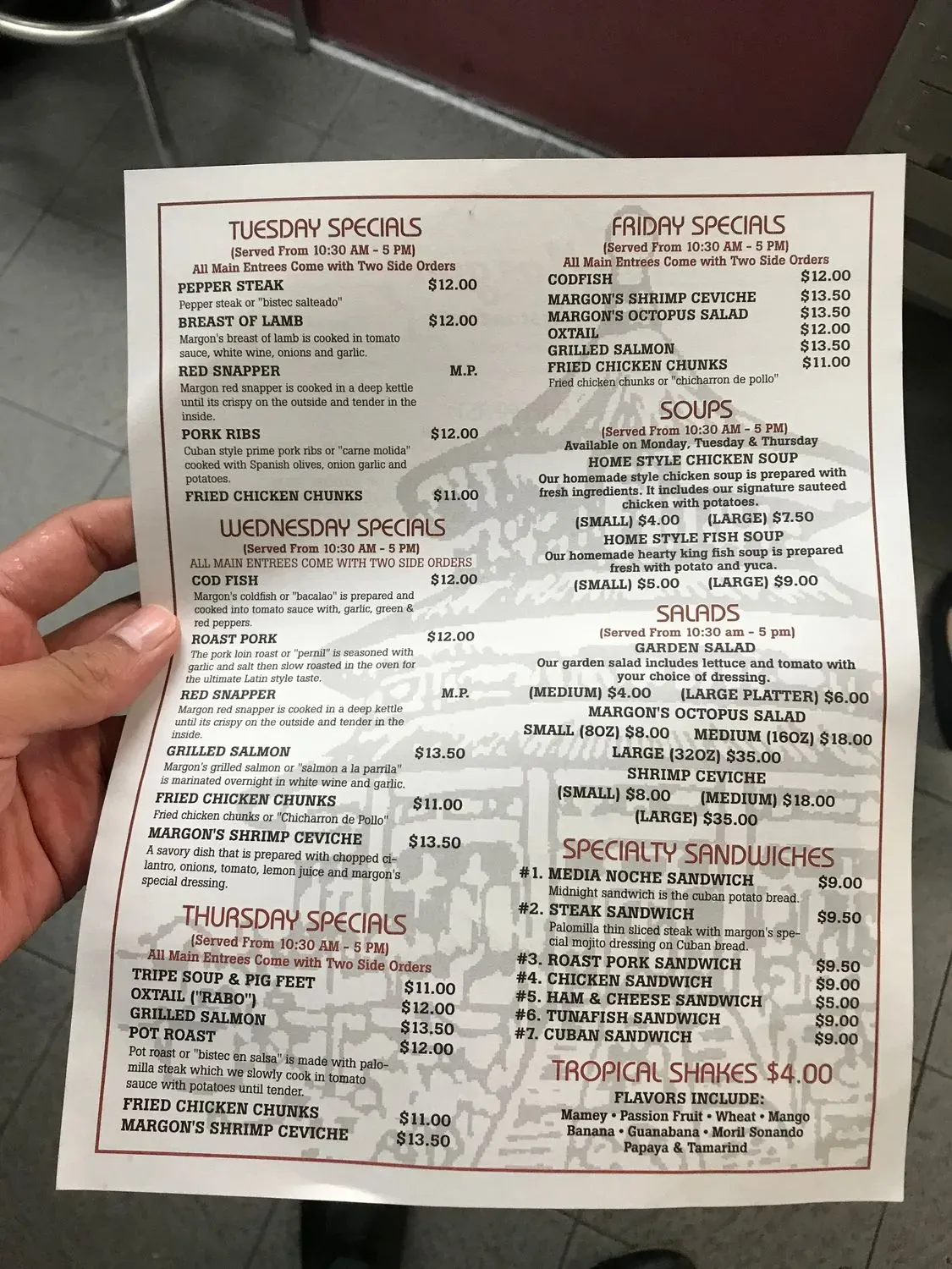 Menu 1