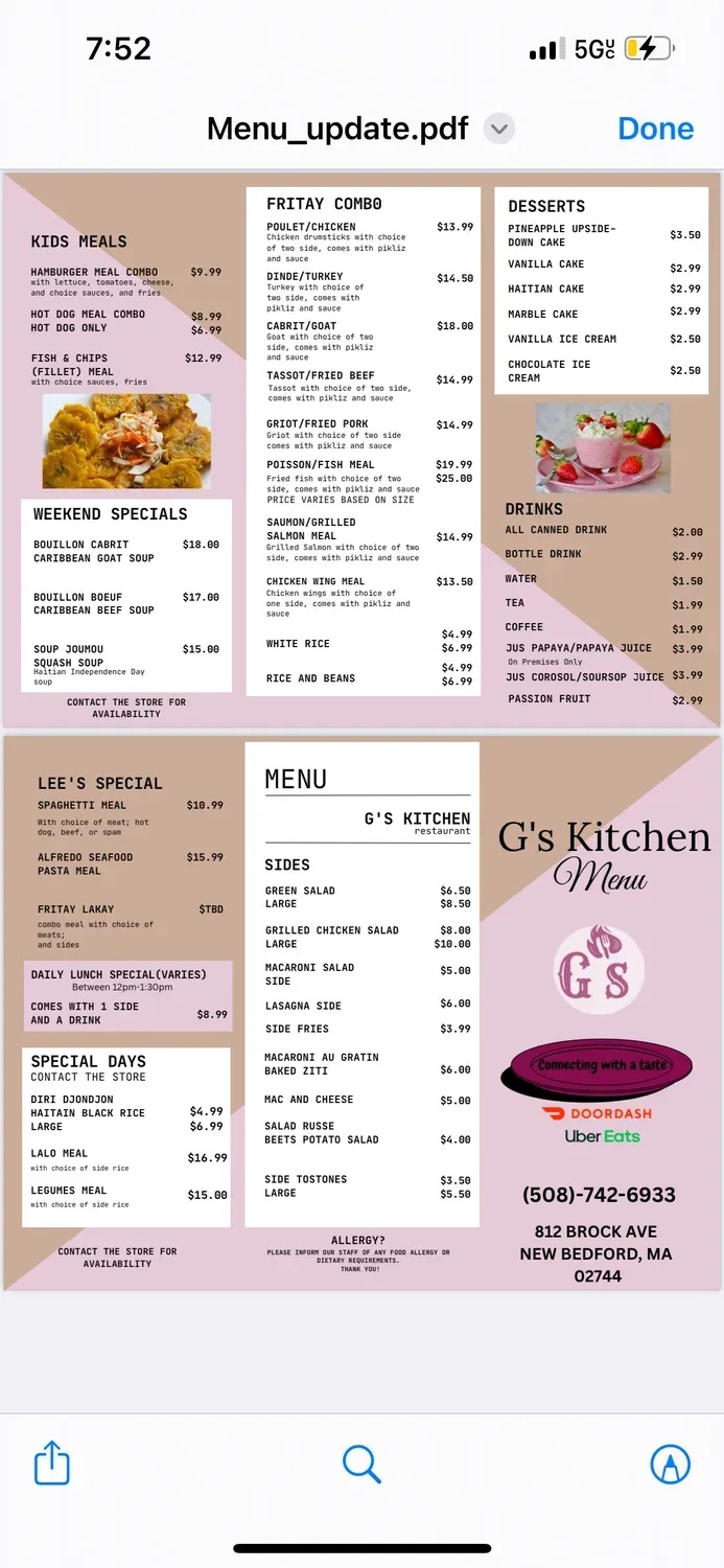 Menu 1