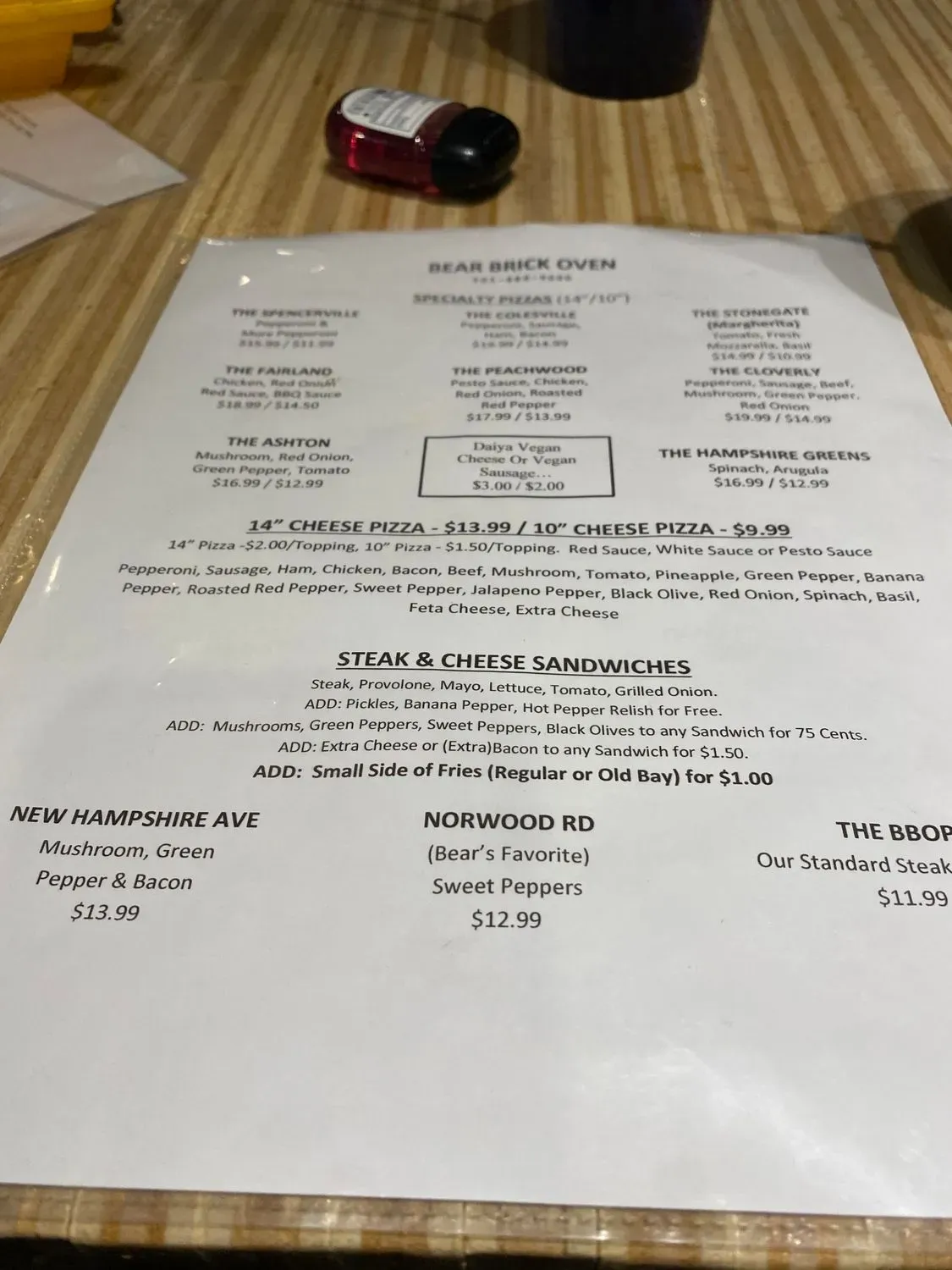 Menu 3