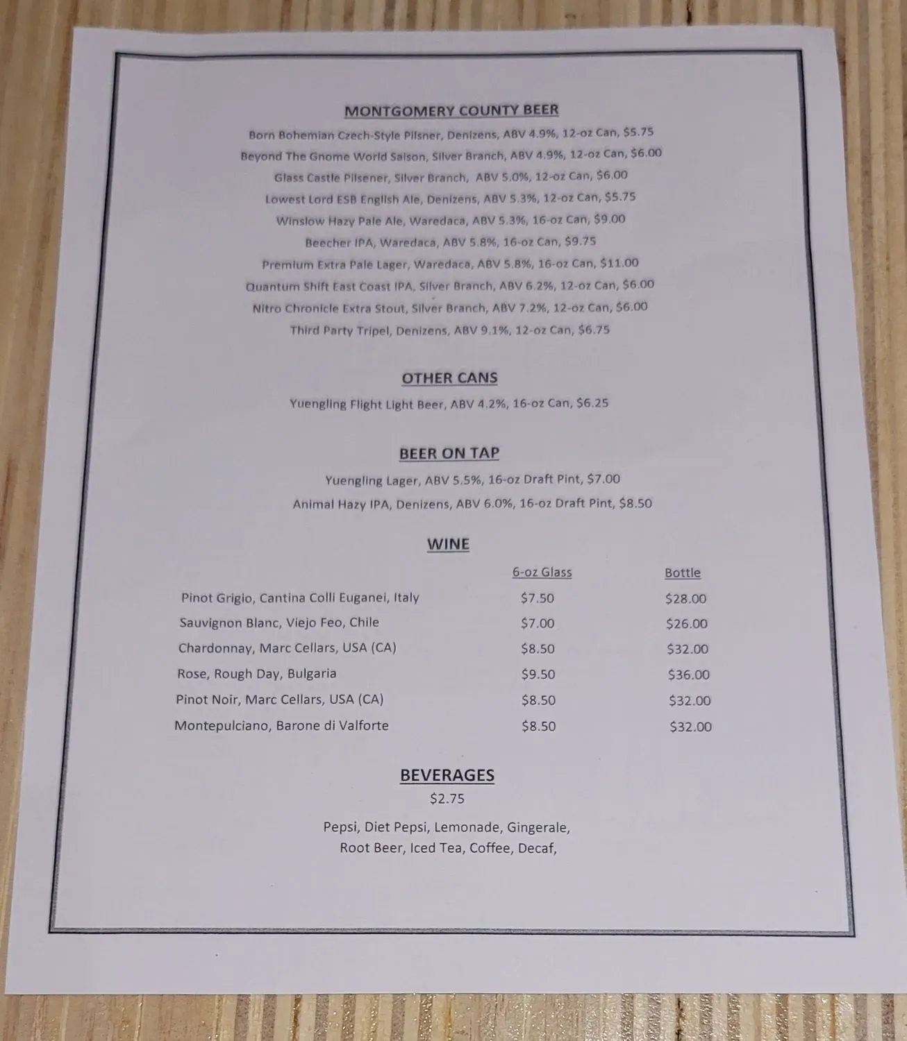 Menu 6