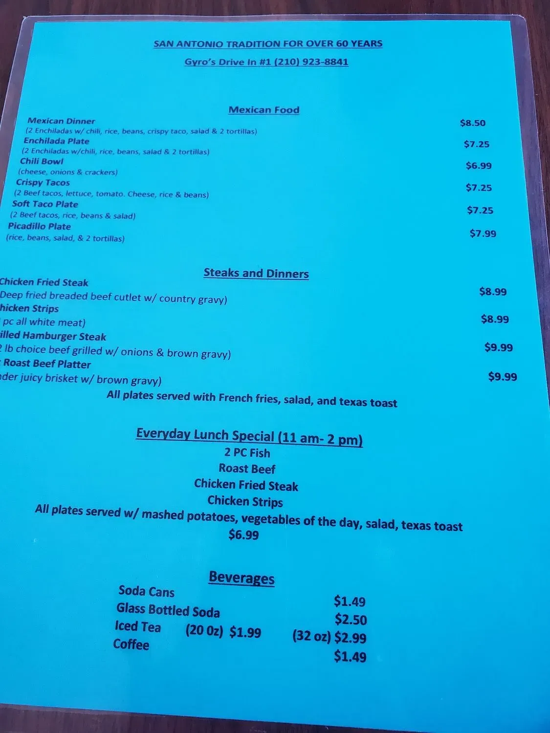 Menu 1