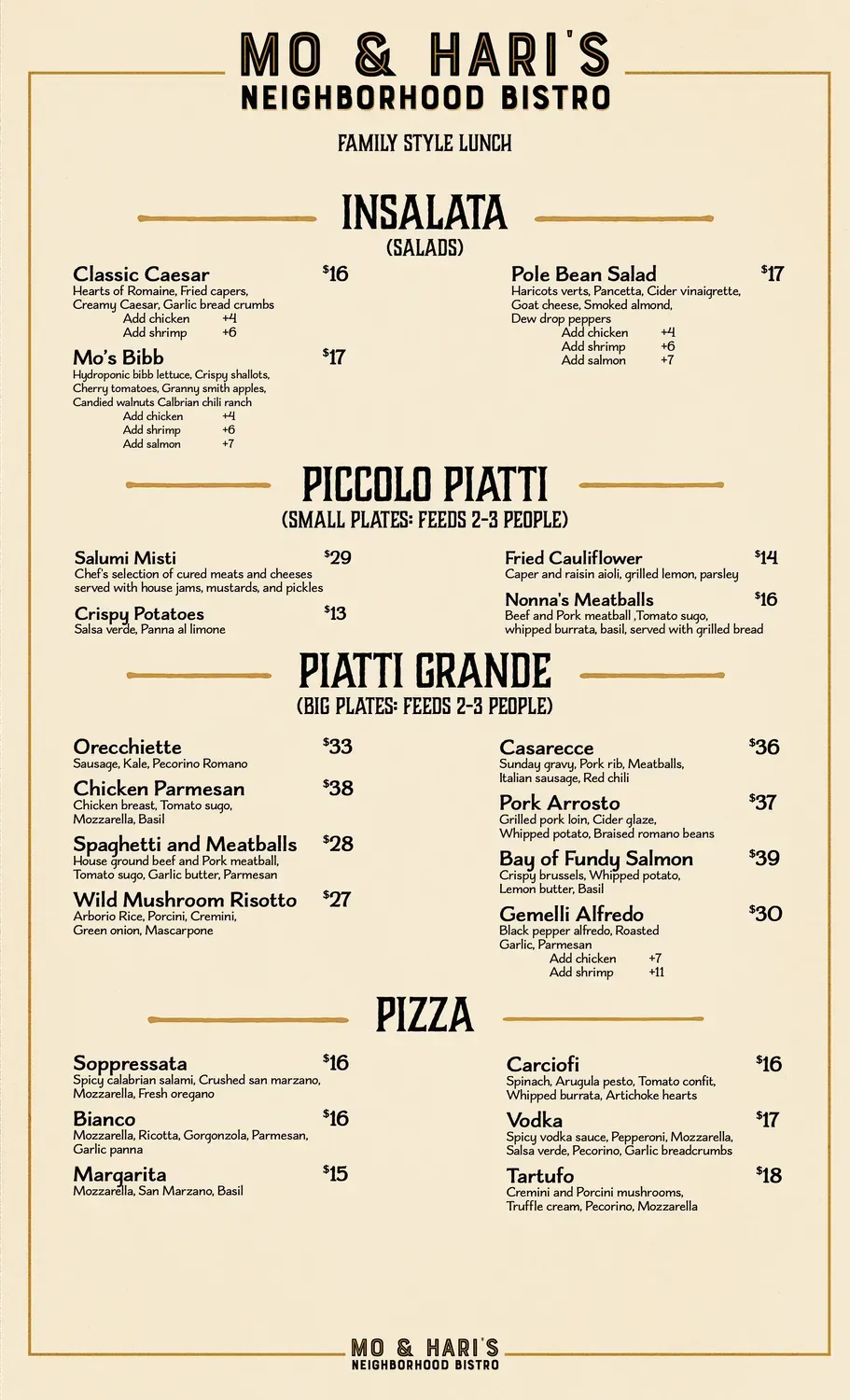 Menu 1