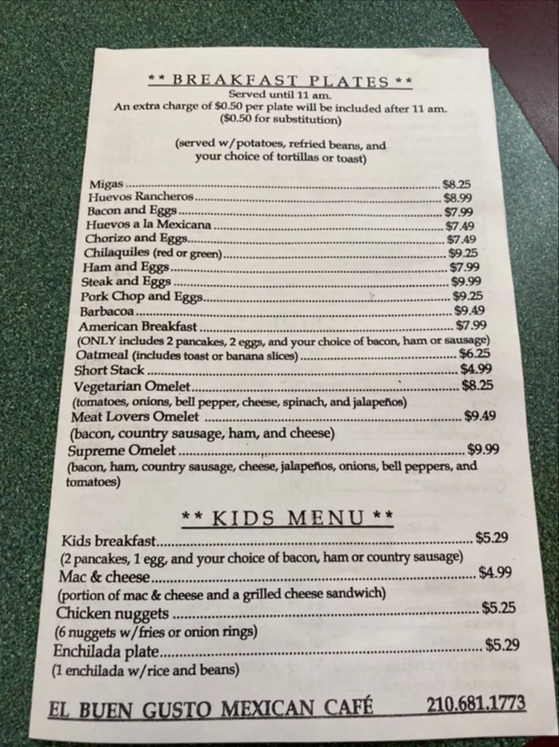 Menu 1