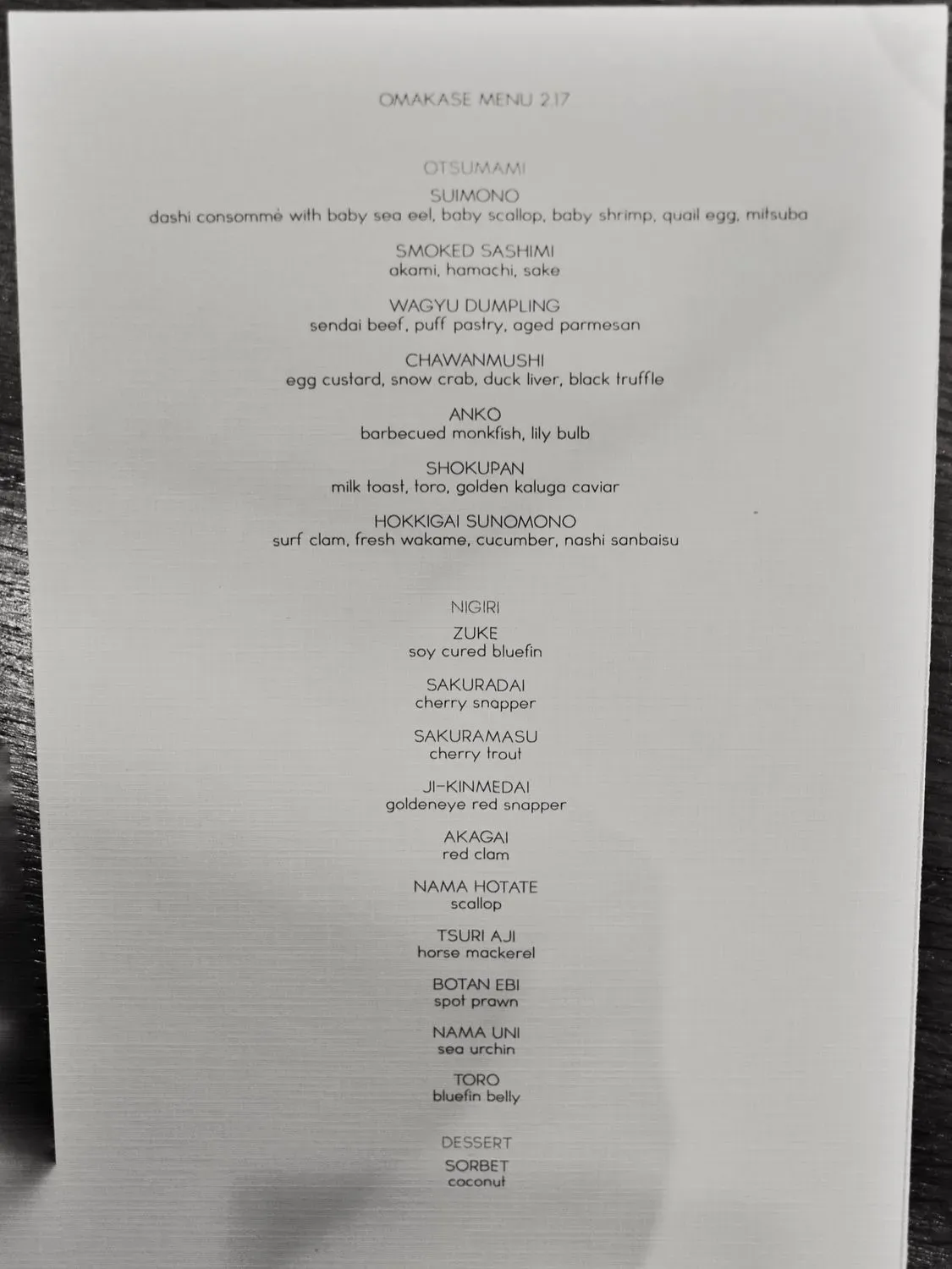 Menu 6