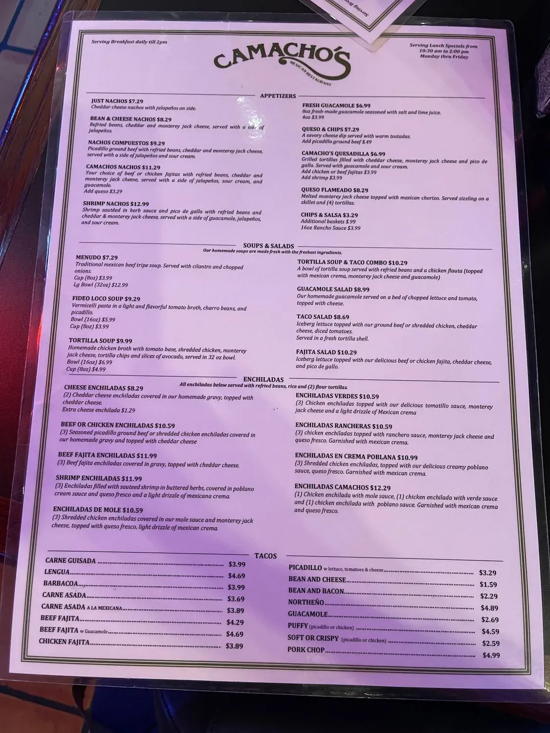 Menu 2