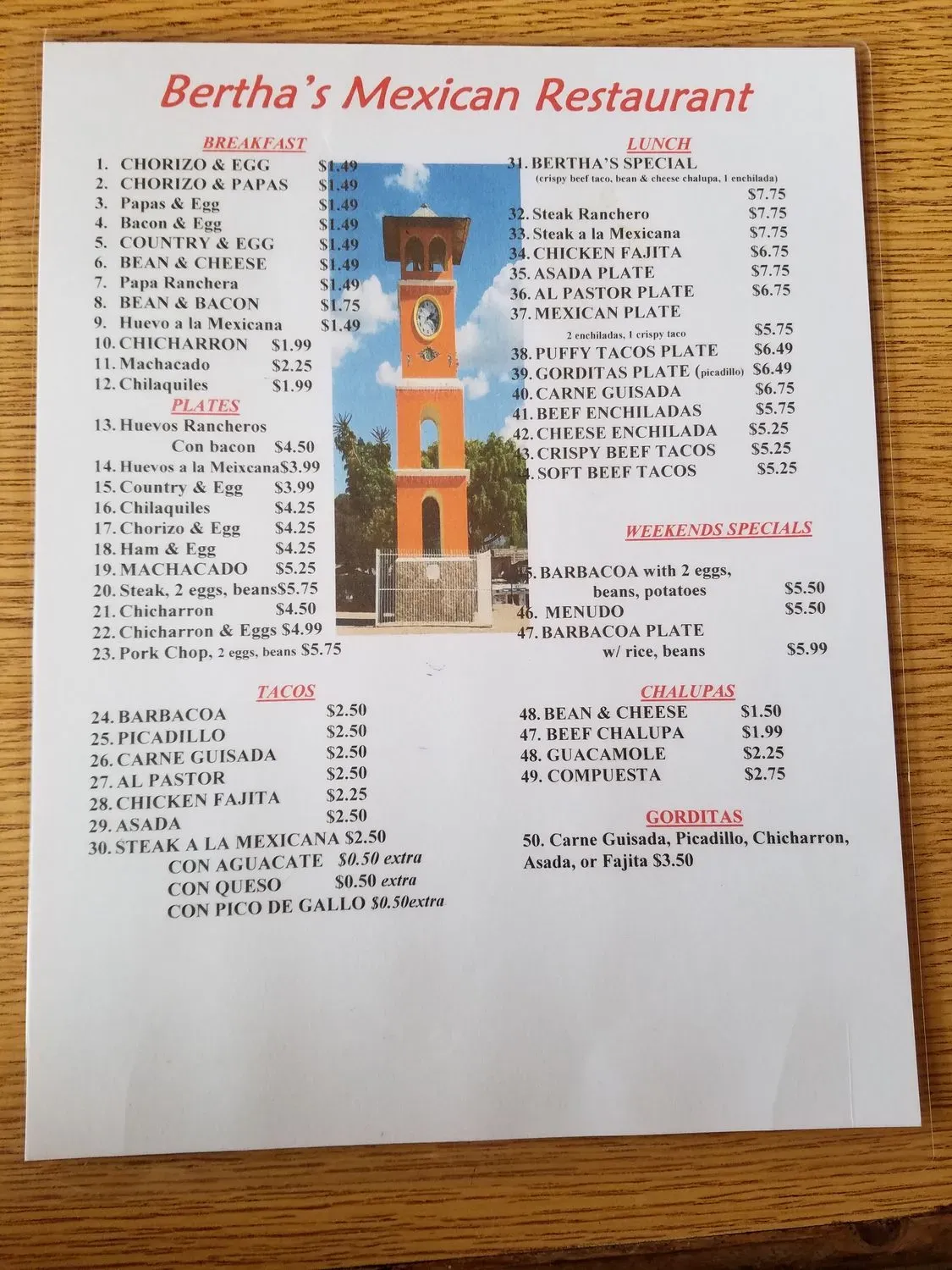 Menu 1