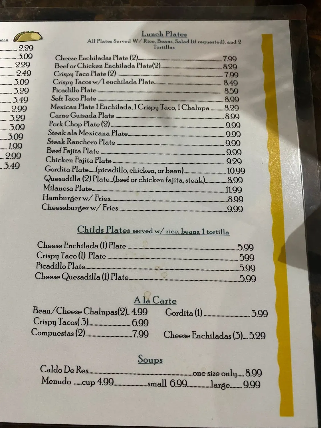 Menu 1