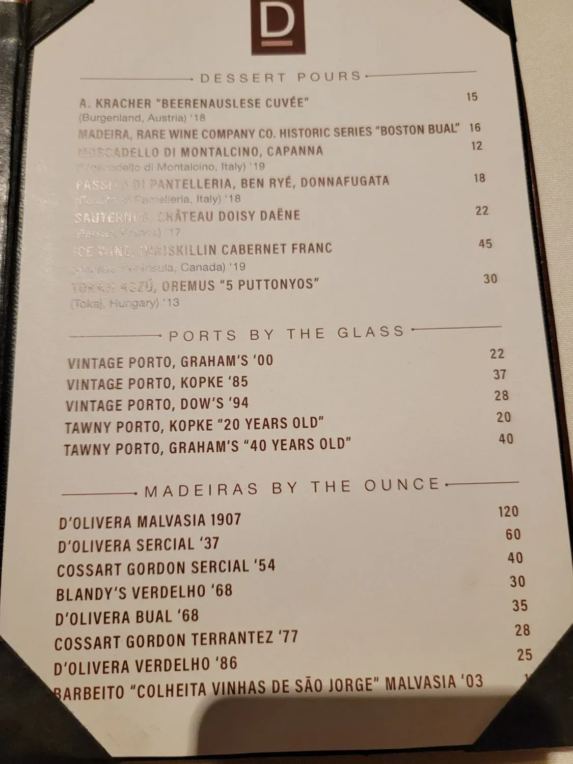 Menu 5