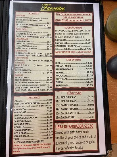 Menu 1