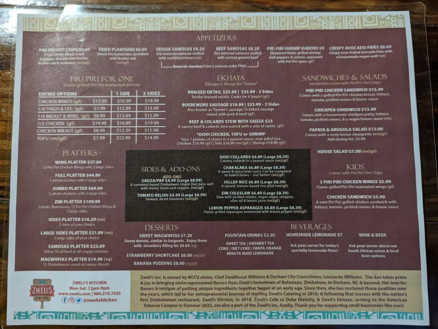 Menu 5