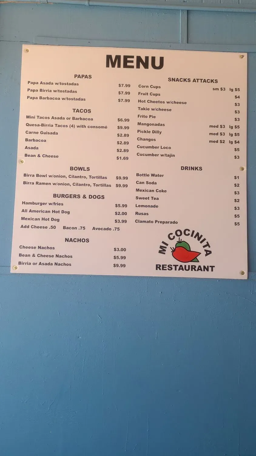 Menu 1