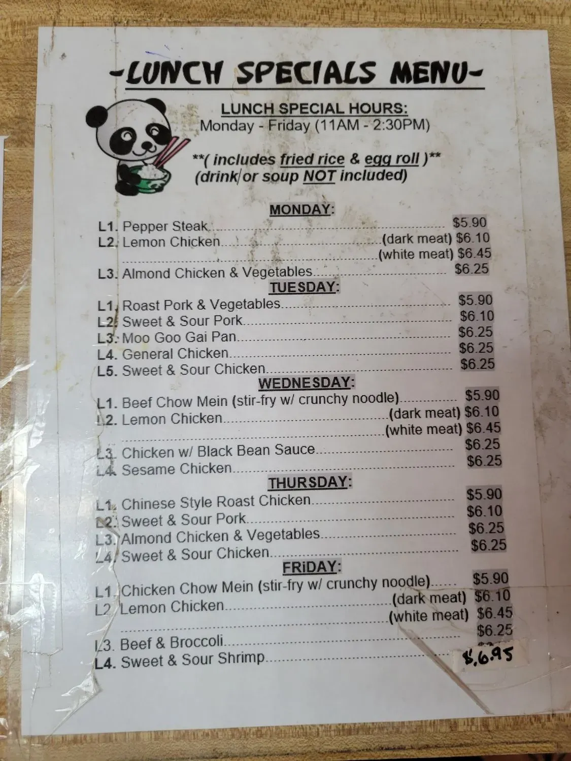 Menu 5