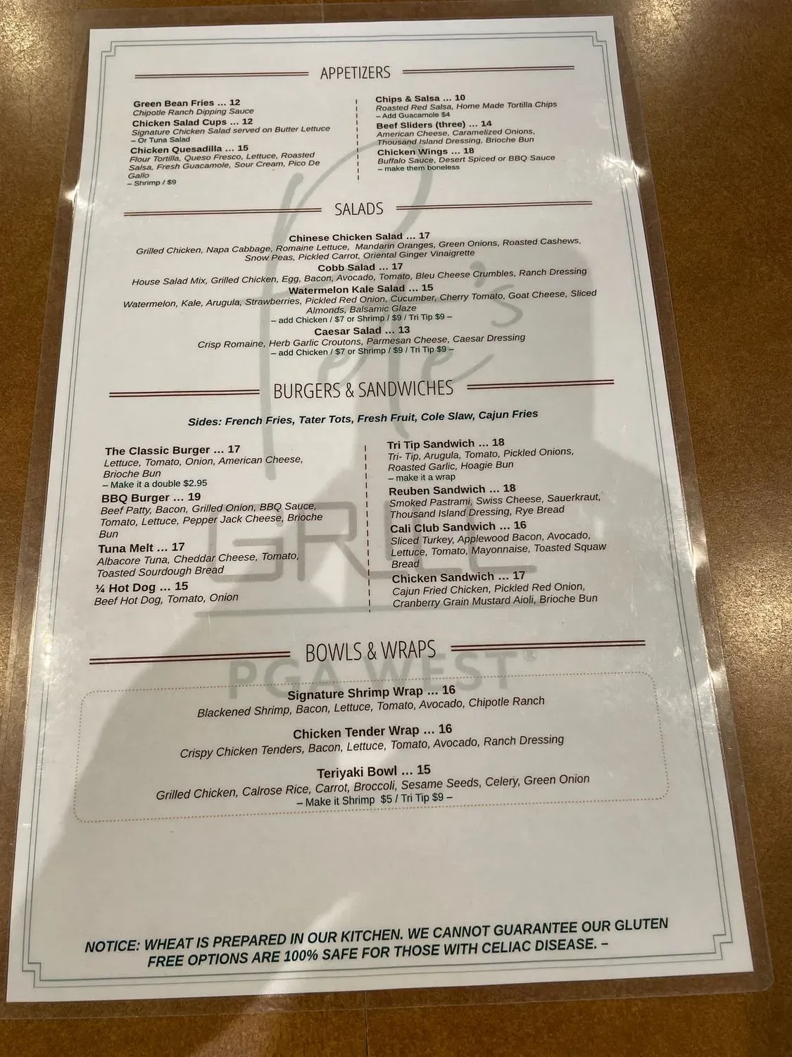 Menu 1