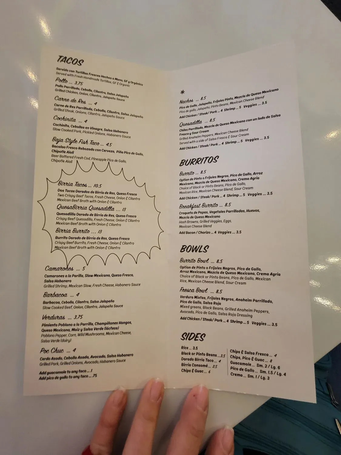 Menu 1