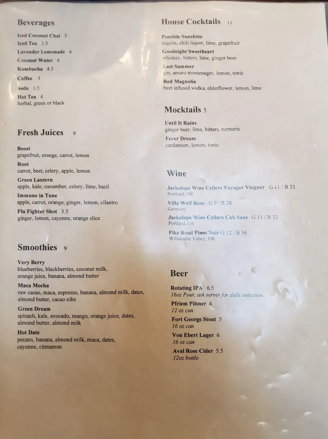 Menu 5