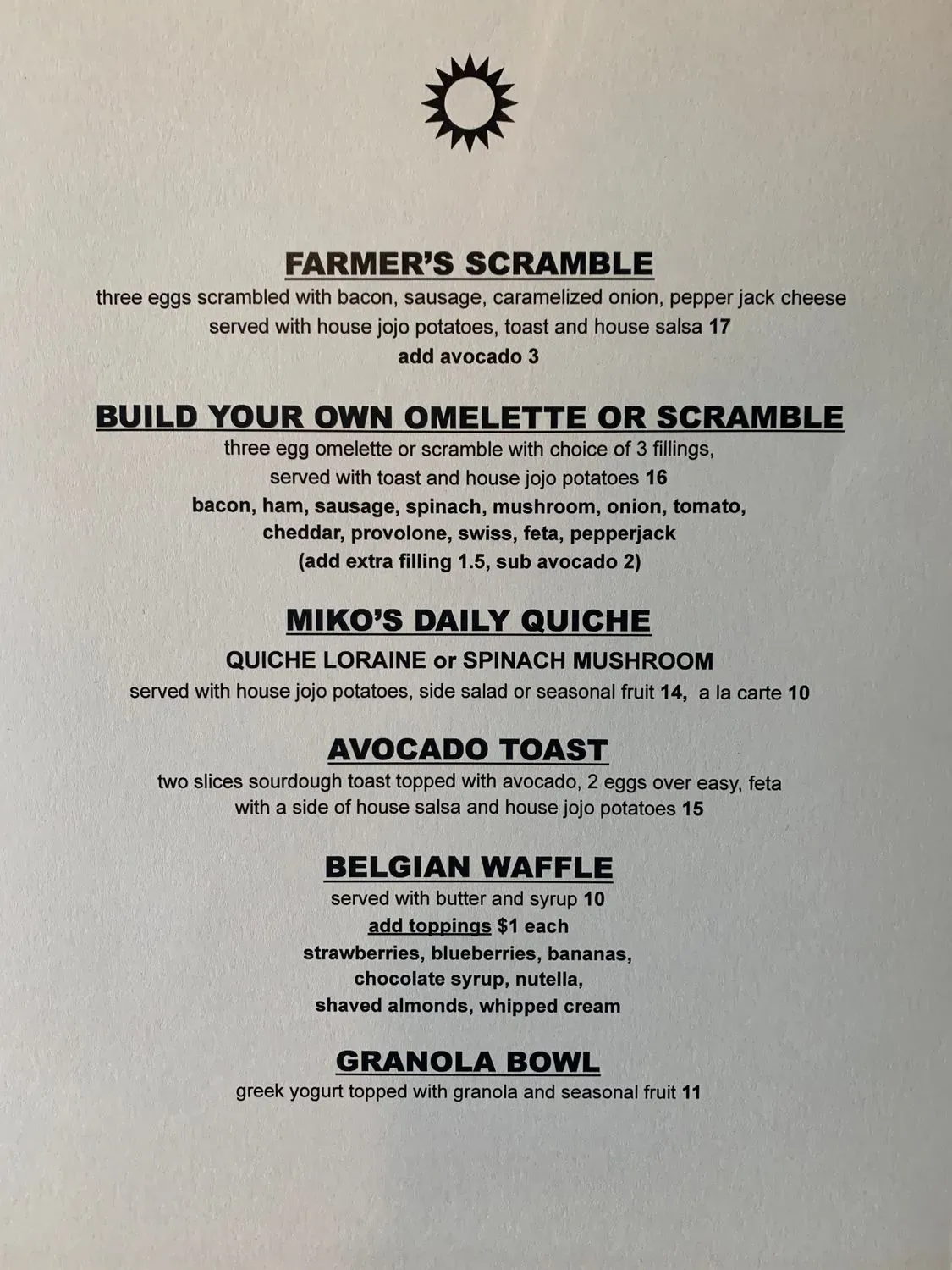 Menu 1