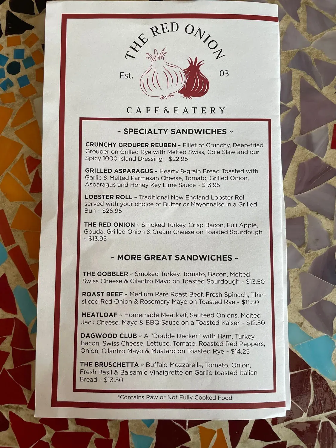 Menu 5