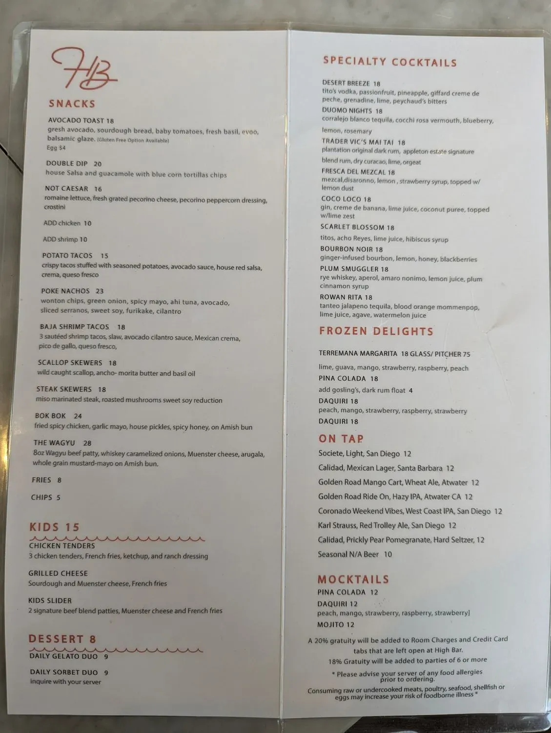 Menu 1