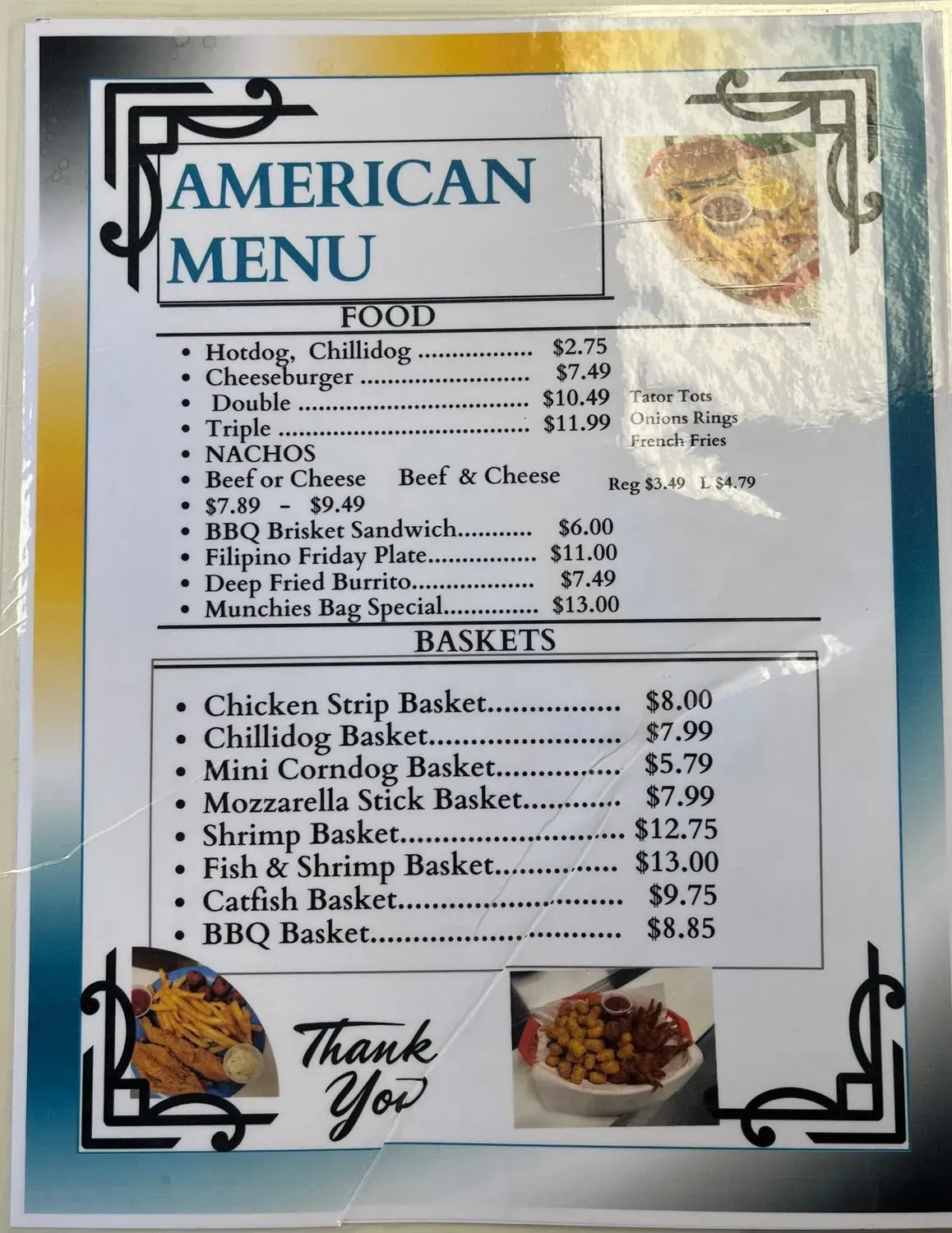 Munchies Menu - Updated November 2025
