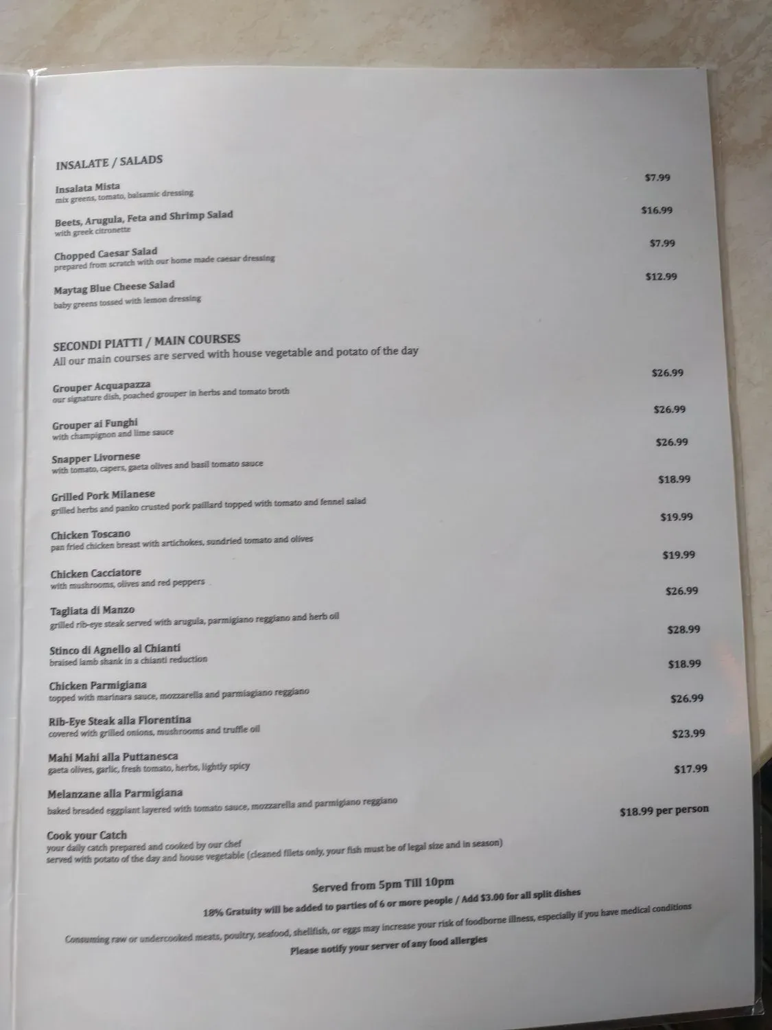 Menu 1