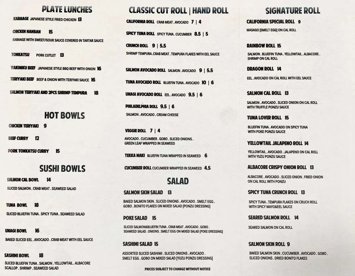 Menu 1