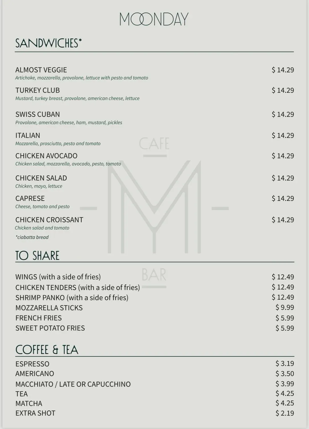 Menu 1