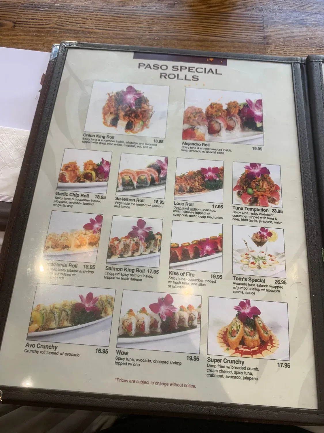 Menu 5