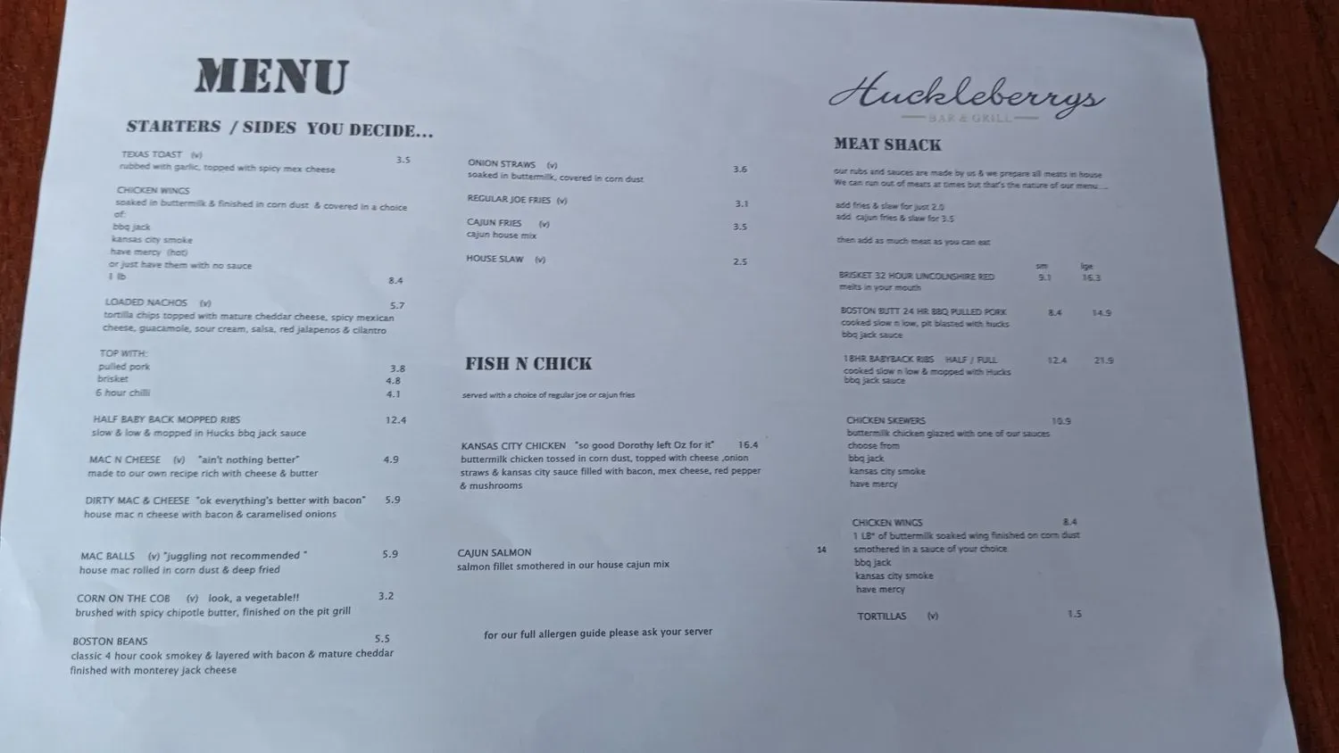 Menu 1