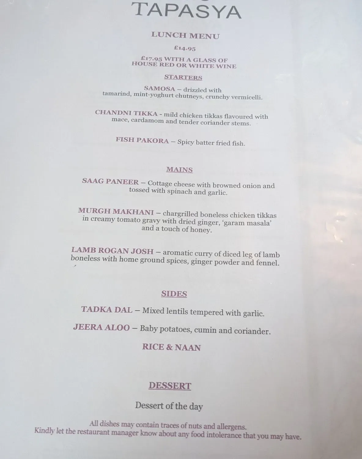 Menu 1