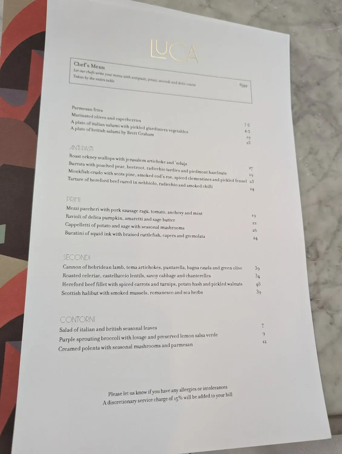 Menu 1