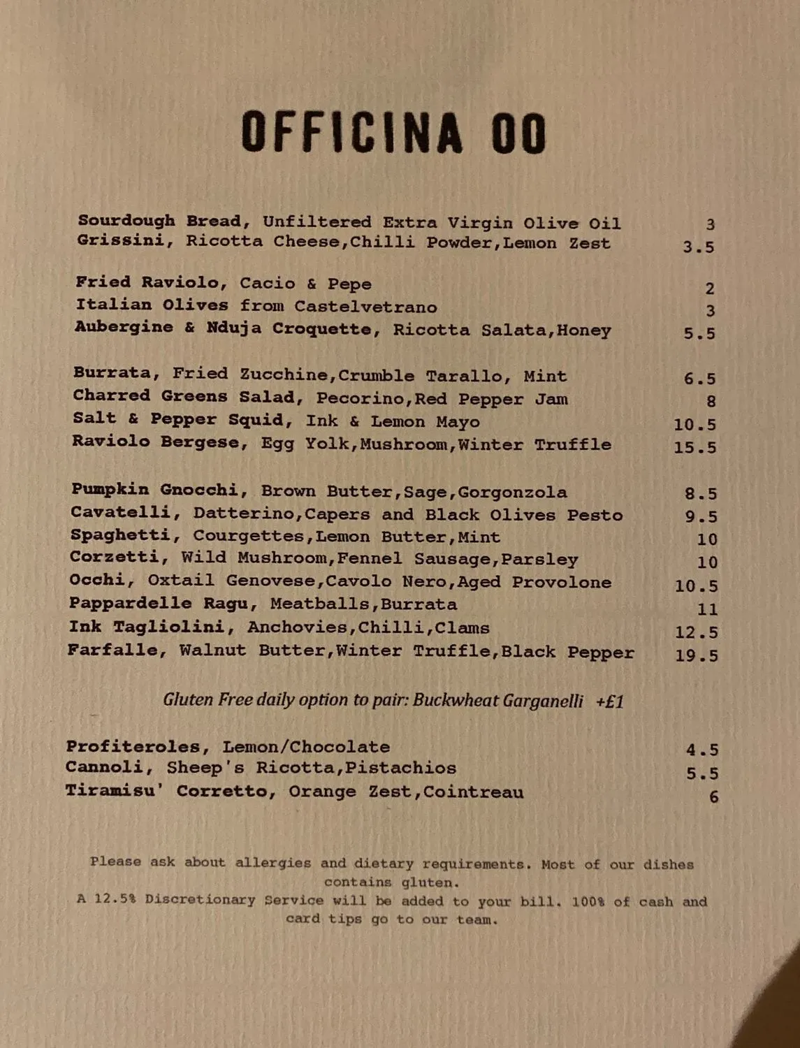 Menu 1