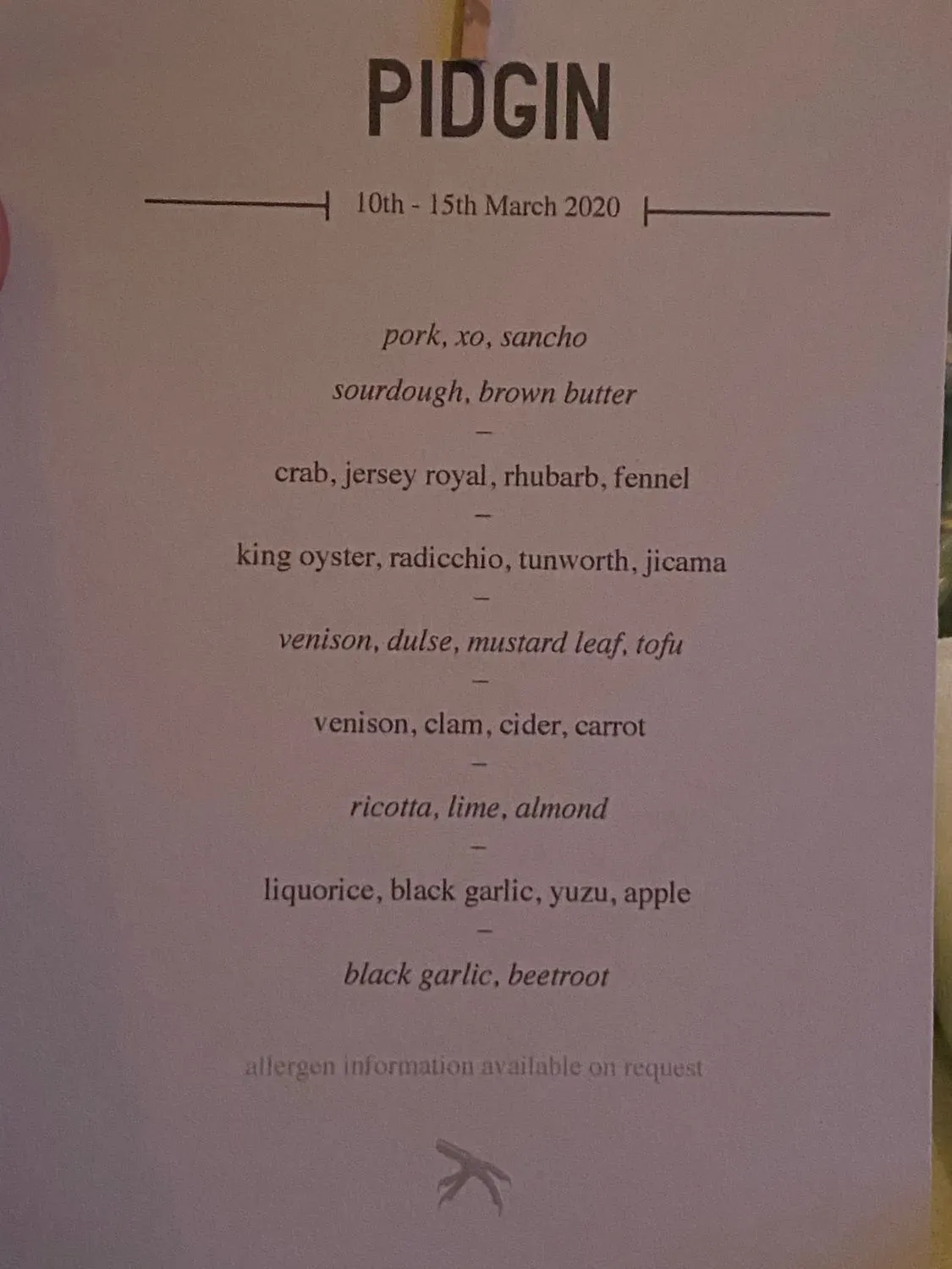 Menu 1