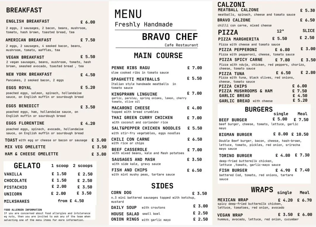 Menu 1