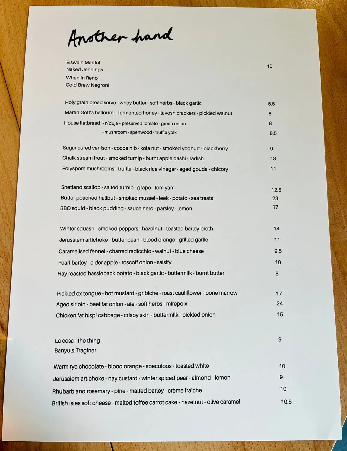 Menu 1