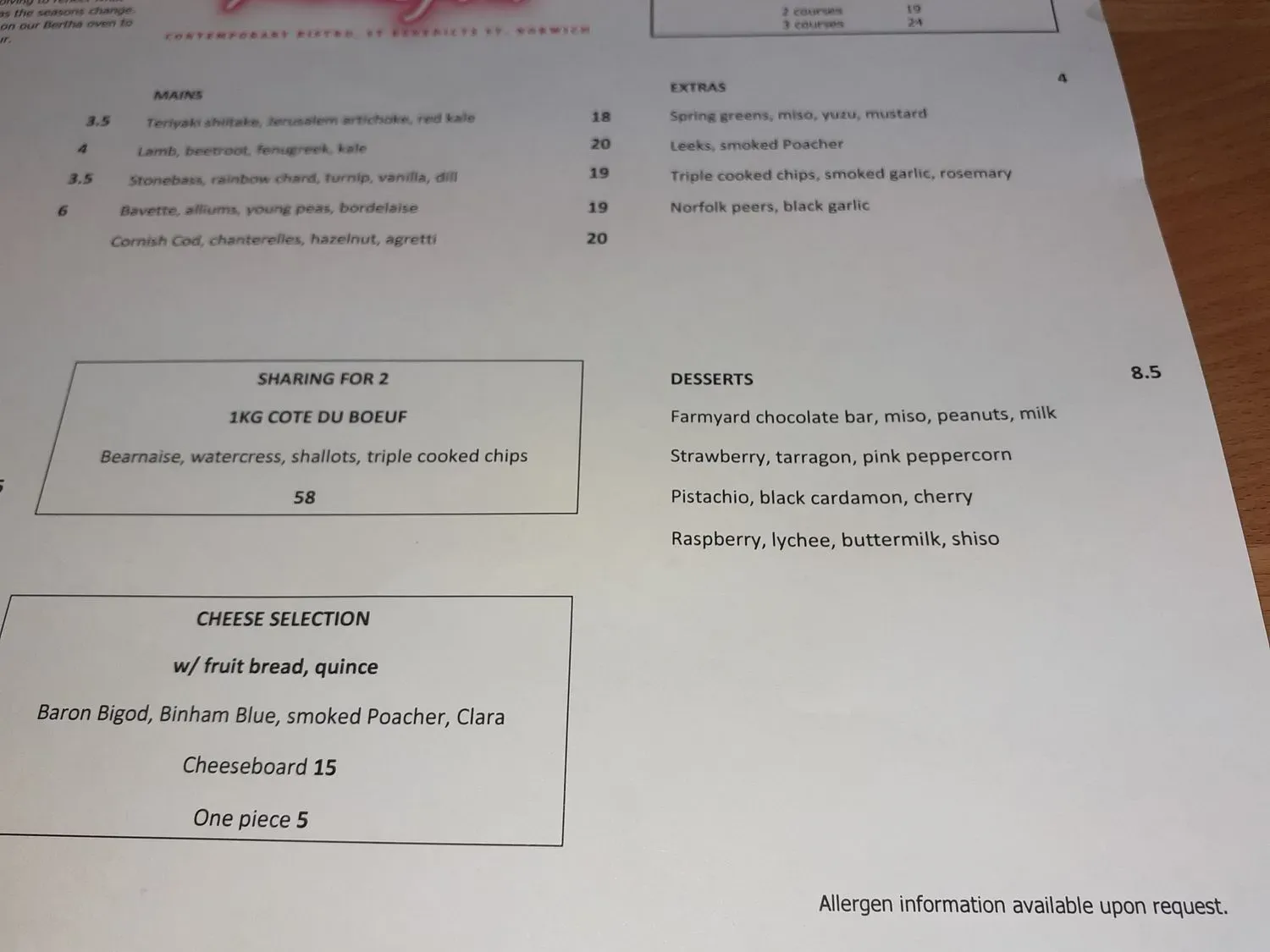 Menu 2