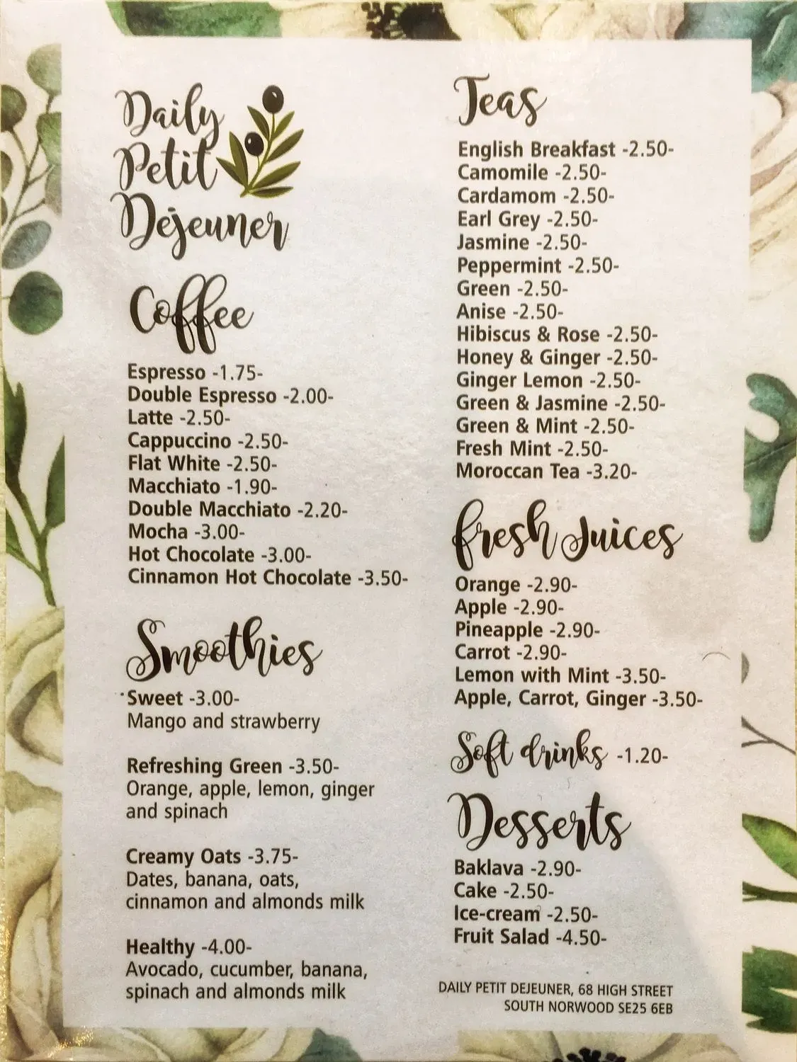 Menu 3