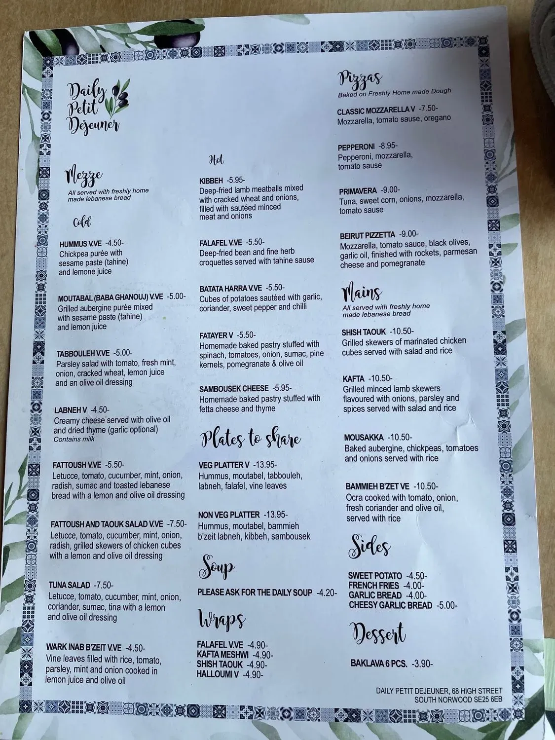 Menu 2