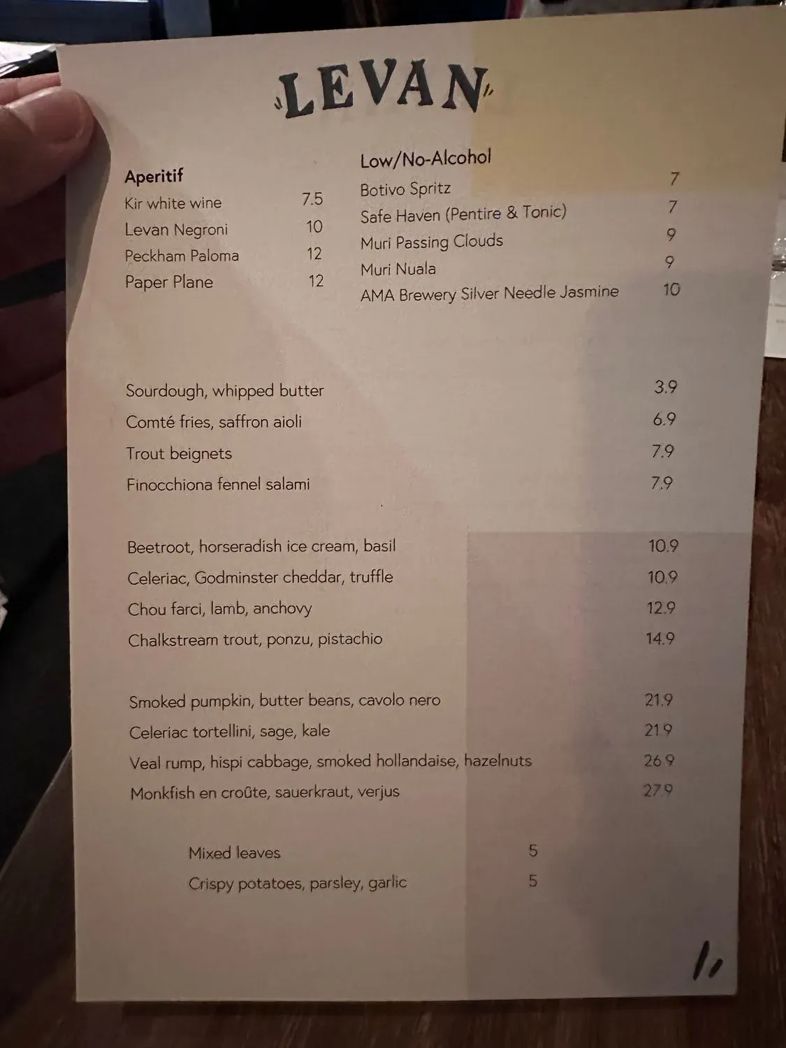 Menu 1