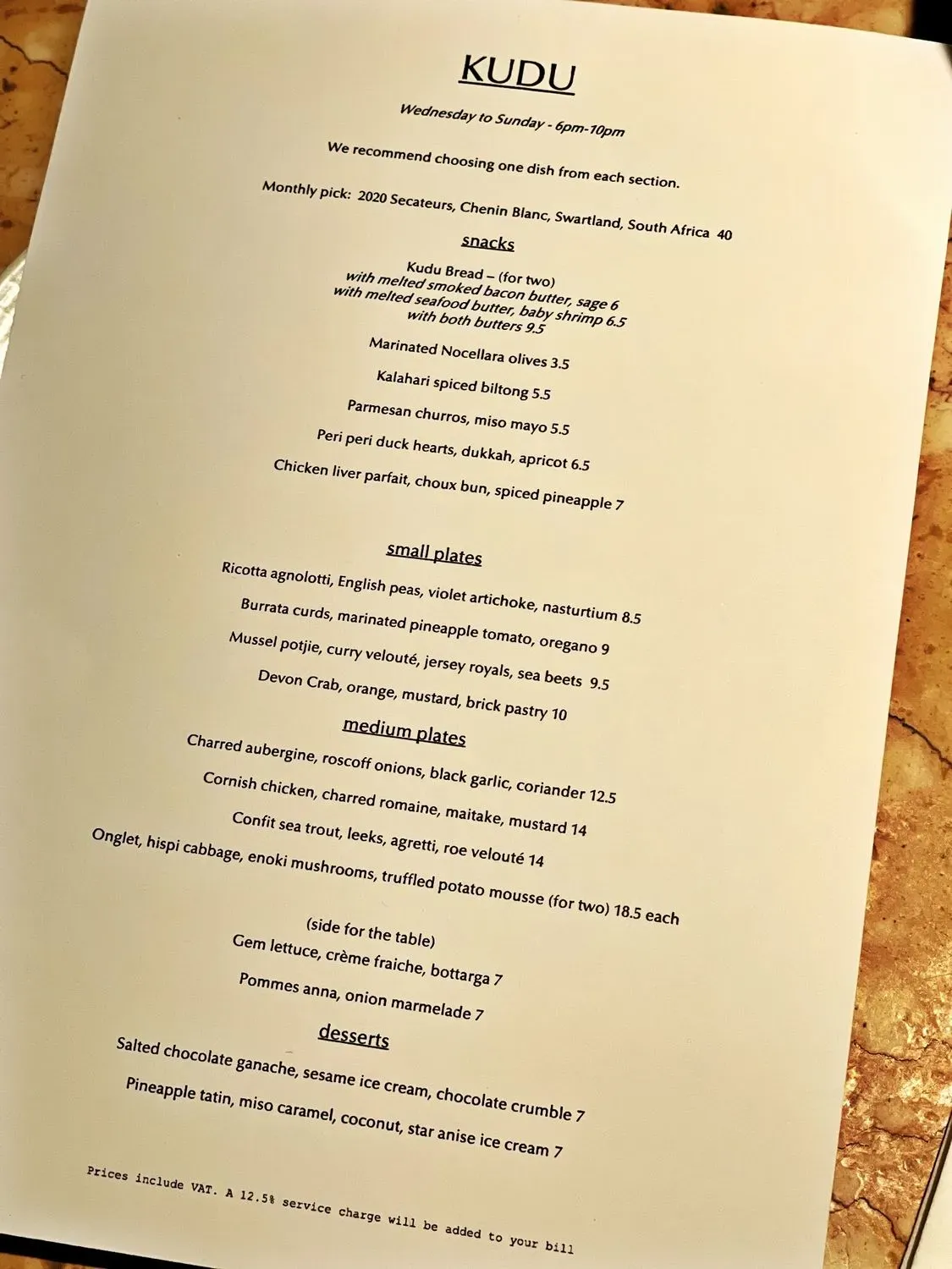 Menu 1