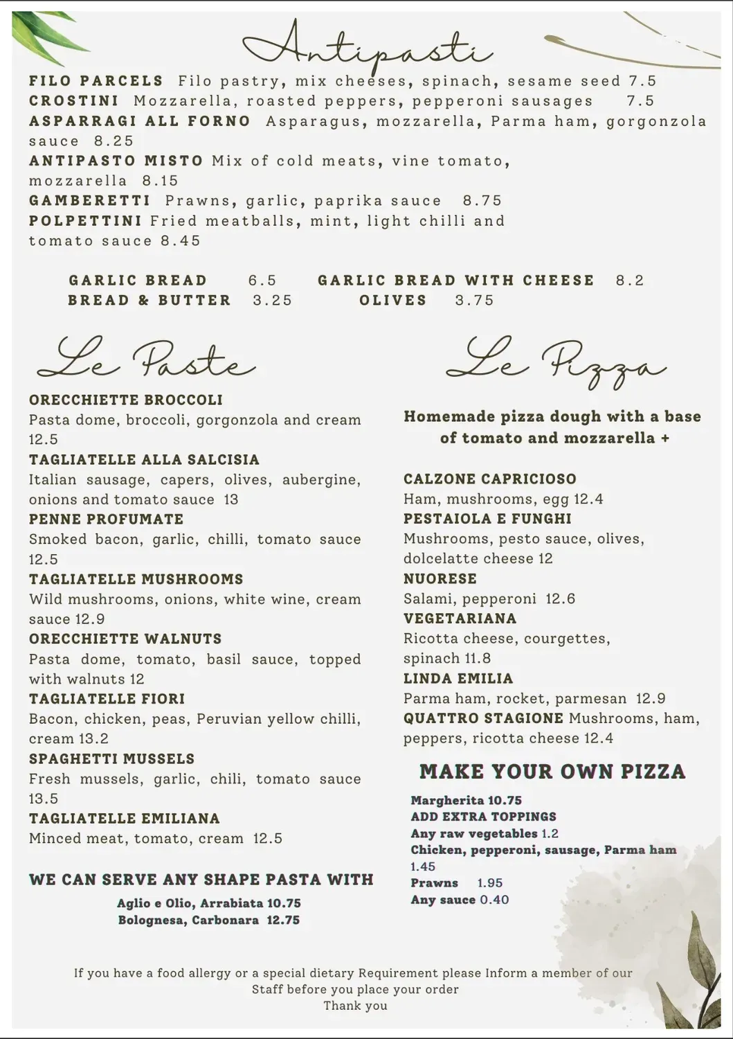 Menu 1